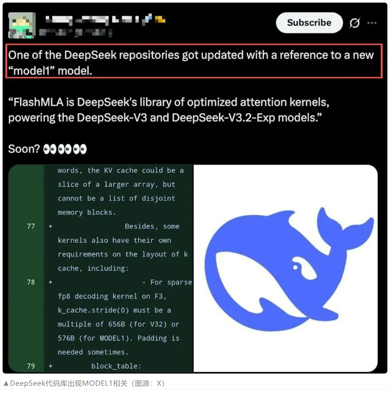 DeepSeek FlashMLA file structure showing MODEL1 persistent kernel files compared to V3.2